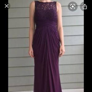 David’s bridal plum bridesmaid dress